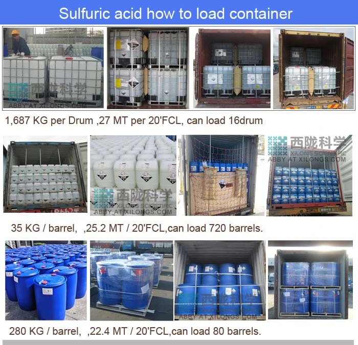 Competitive Price for Industry Grade Chemical CAS 7664-9 3-9 Inorganic Strong Mineral Acid Sulfuric